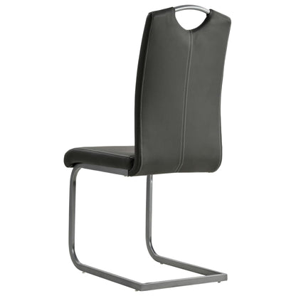 Eetkamerstoel – Stoel – Kuipstoel – Set Van 2 – Kunstlederen Bekleding – Gepoedercoat Stalen Frame – Zithoogte 49 cm – Comfortabel Foamgevuld