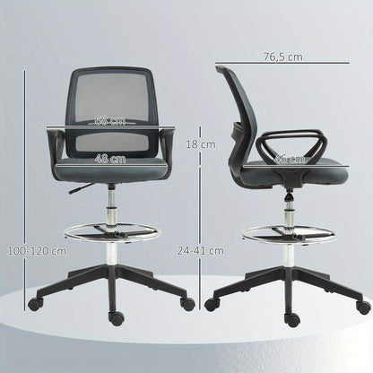 Bureaustoel – Ergonomische Stoel – Office Chair – Gamingstoel – Computerstoel – Verstelbare Hoogte – Comfortabele Lendensteun