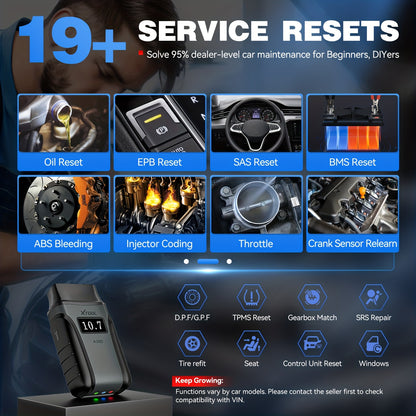 OBD2 Scanner – Autodiagnose Tool – Foutcode Uitlezer – Draadloze Diagnose – Auto Scanner – 19+ Resetfuncties – Live Data Monitoring