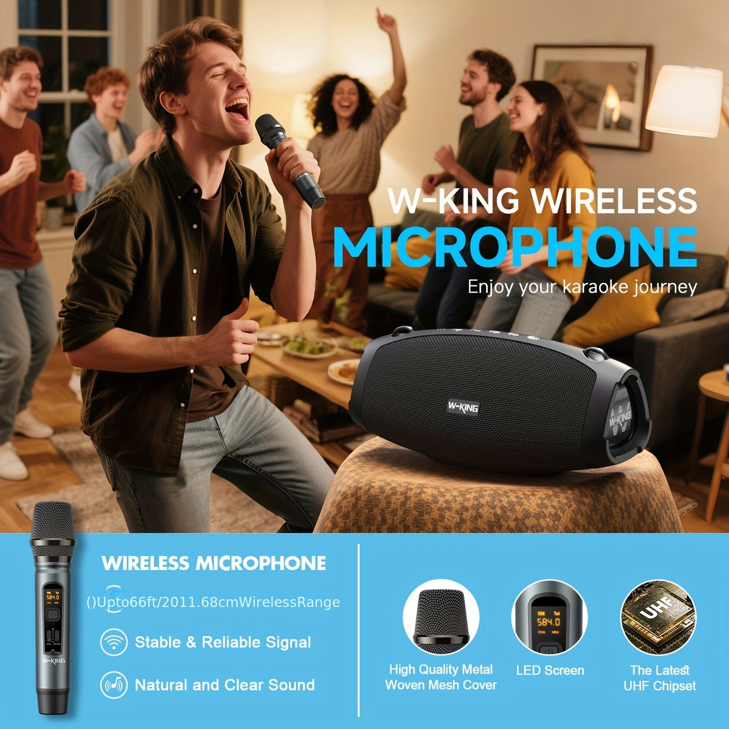 Draadloze Speaker – Bluetooth Speaker – Portable Speaker – Outdoor Speaker – Speaker Met Microfoon – 70W Krachtig Geluid – IPX6 Waterbestendig