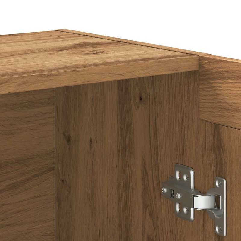 Houten Boekenkast – Handgemaakte Boekenplank – Moderne Opbergkast – Boekenrek – Minimalistische Boekenset – Multifunctioneel – 82,5x30,5x115 cm – Massief Eikenhout – Zwart Accent