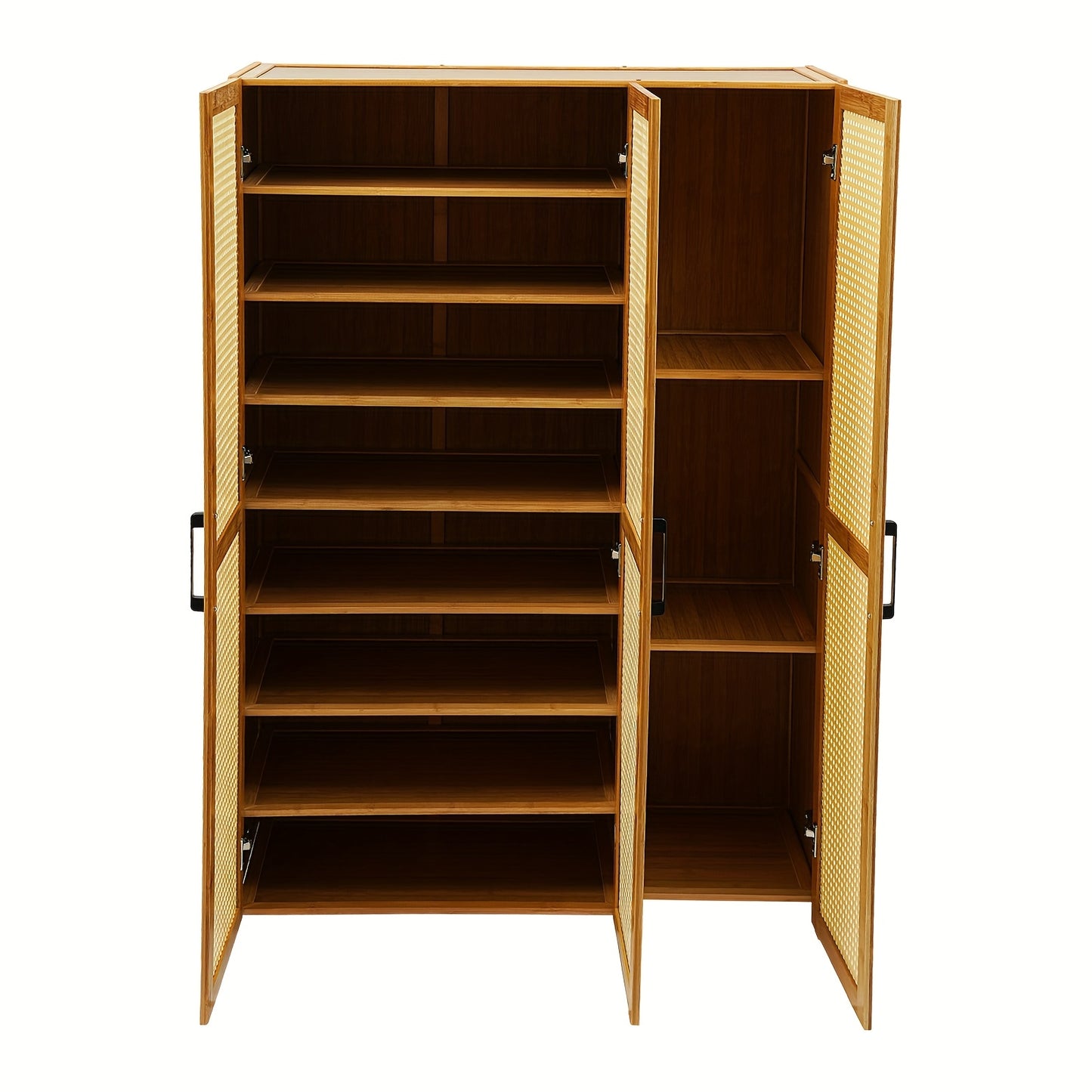 Schoenenkast Modern – Schoenopberger – Schoenrek – Schoenmeubel – Schoenhouder – Houten Kleur Variant – 3 Deuren Met 9 Planken – Ruimtebesparend & Draagkracht 20 kg Per Plank