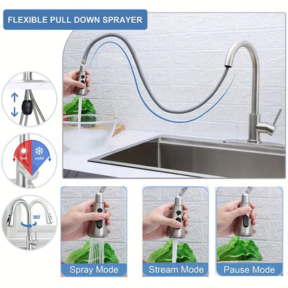 Onderbouw Spoelbak – Keukenspoelbak – Enkele Kom – RVS Spoelbak – Inbouw Spoelbak – 80x50x22 cm – Roestvrij Staal – Inclusief Zeepdispenser & Uittrekbare Kraan