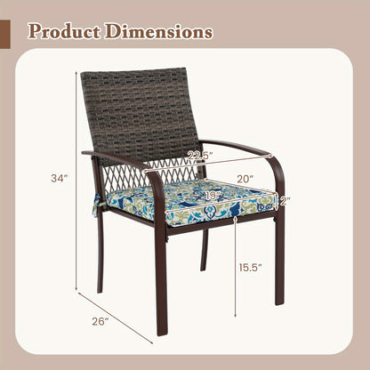 5-delige tuinset – tuinmeubelset – loungeset – terrasset – buitenmeubels – PE-rattan en metaal – vierkante tafel 80x80 cm met parasolgat