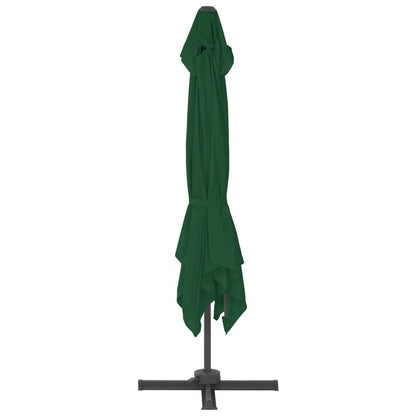Floating Parasol with Aluminum Pole 400x300 cm Green