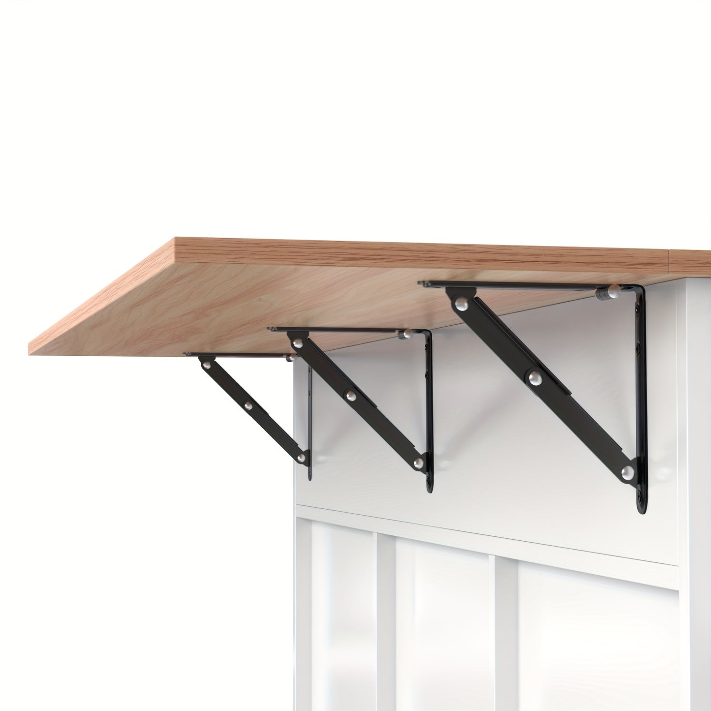 White Modern Mobile Kitchen Island with Folding Table Top, Built-In Shelves & Storage Cabinet, 2 Drawers - Heavy-Duty Metal Frame, Space-Saving Rolling Cart with Breakfast Bar, 129x46x91.5cm, No Electrical Required for Dining