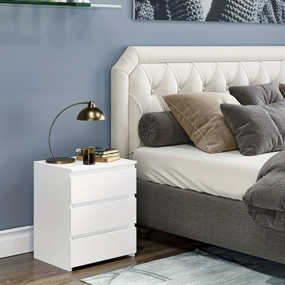Nachtkastje – Nachtkastjes – Bedkastje – Bijzettafel – Opbergkast – Modern Scandinavisch – 3 Lades – Compact en Ruimtebesparend