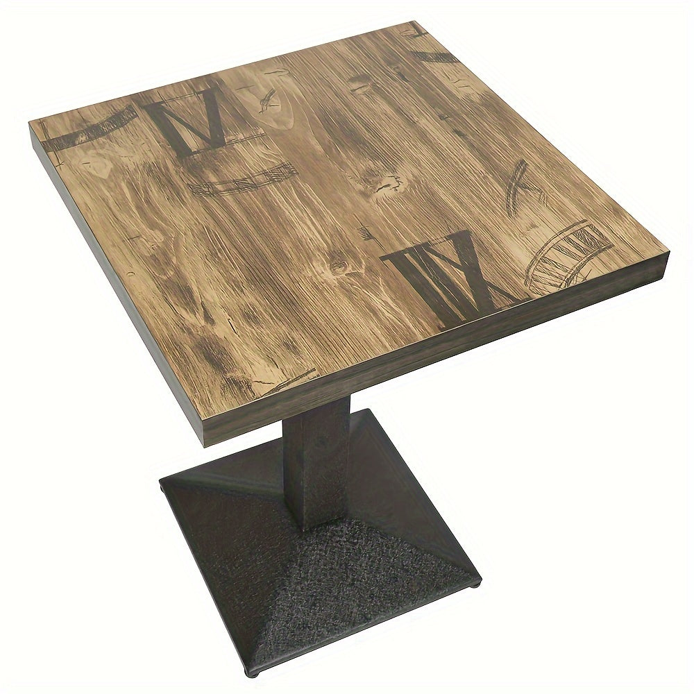 Industriële Eettafel – Bistrotafel – Keukentafel – Tafel Voor Kleine Ruimtes – Compacte Tafel – 60x60 cm – Onderstel Van Staal – Onderhoudsvriendelijk Blad