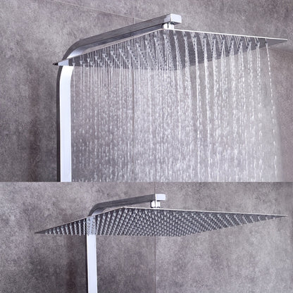Thermostatische Douche Set – Regendouche – Handdouche – Opbouw Douche – Douchekraan – RVS Mat 40x40 cm – 38°C Thermostaatregeling