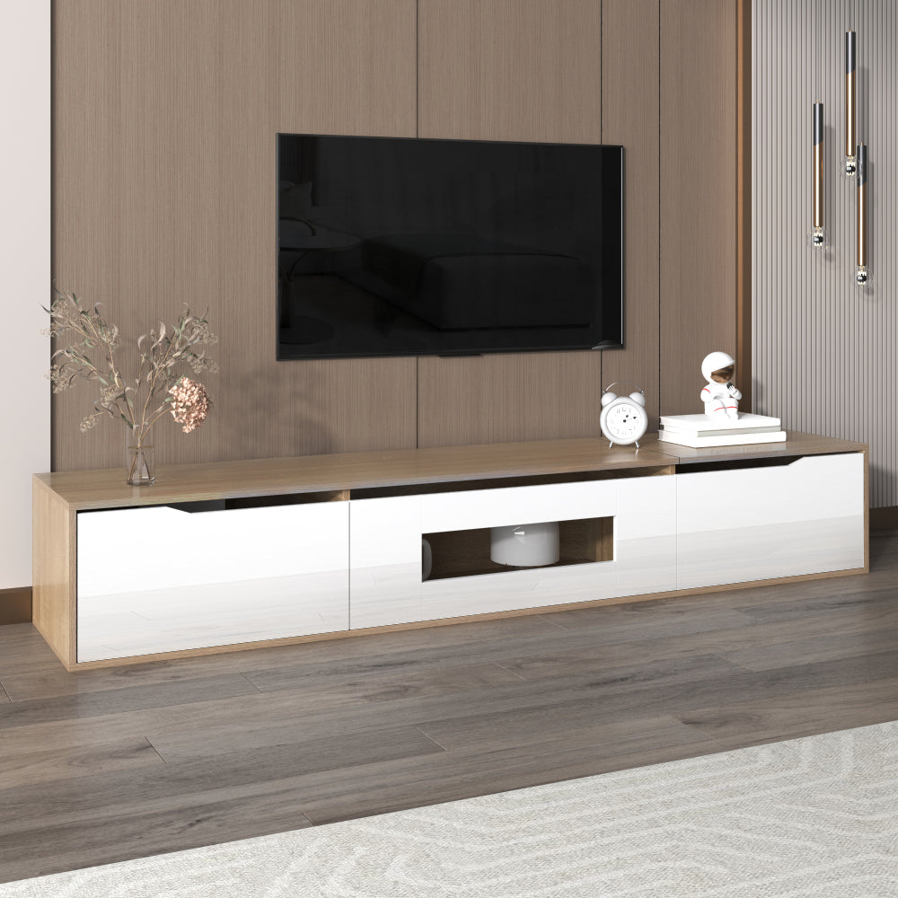 TV Meubel – TV Kast – TV Dressoir – Mediameubel – Tv Stand – Modern Minimalistisch Design – Ruime Opbergruimte – 180x35x30 cm – Onderhoudsvriendelijk Zonder Elektriciteit