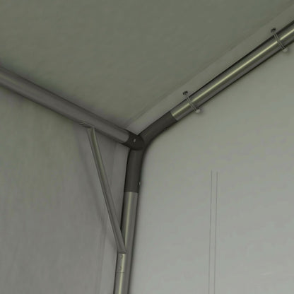 Garagetent – Opslagtent – Carport – Schuurtent – Garage Shelter – Waterafstotende Folie – Ritssluiting Deur – 2,1x3,6x2,35 m – Donkergrijs