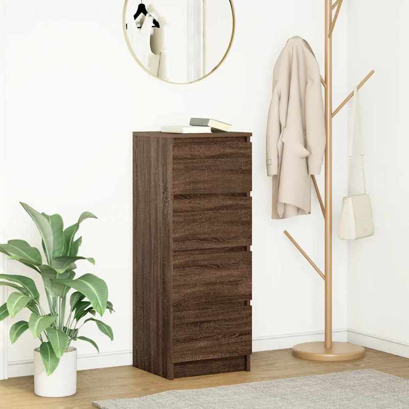 Simple Sideboard, Spacious Storage Cabinet with Display Shelf, Suitable for Kitchen, Living Room, Stylish Furniture, Provides Additional Storage Space And Home Decoration, Ensures Safety. Dresser 37.5X35X99 Cm Particleboard B