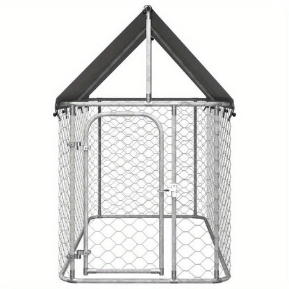 Hondenkennel – Hondenkooi – Hondenren – Buitenkennel – Dierenverblijf – Ruim 200x100x150 cm – Weerbestendig Staal Met Dak
