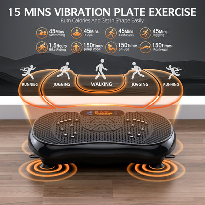 Zwarte Vibrator – Trilmachine – Massager – Spiertrainer – Fitnessapparaat – 3 Intensiteitsstanden – Max. Gewicht 150 kg