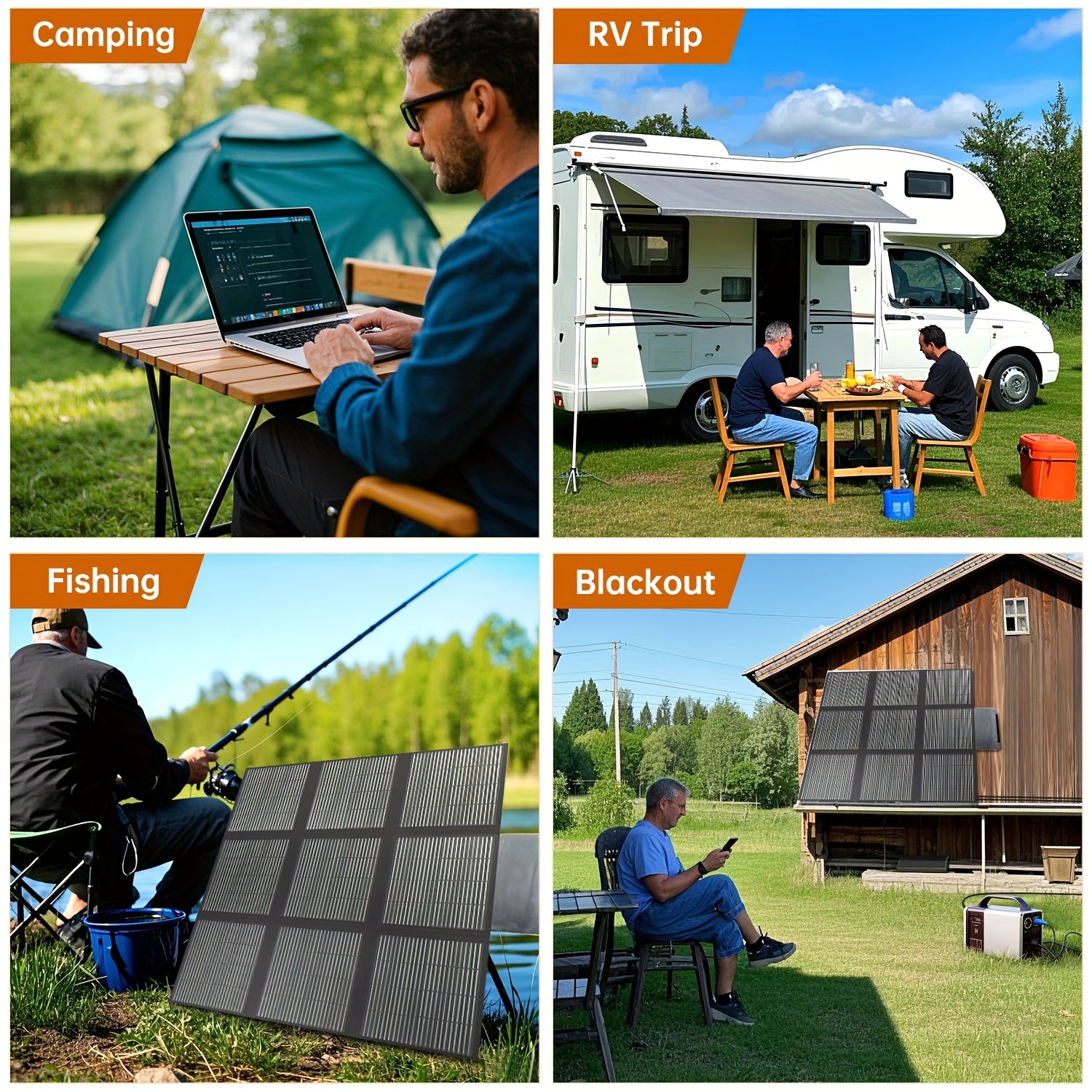 Draagbaar Zonnepaneel – Opvouwbaar Solar Paneel – Mobiel Zonne-energie Systeem – Camping Zonnepaneel – 400W Vermogen – Monokristallijn Met 22,5% Rendement - QUORE