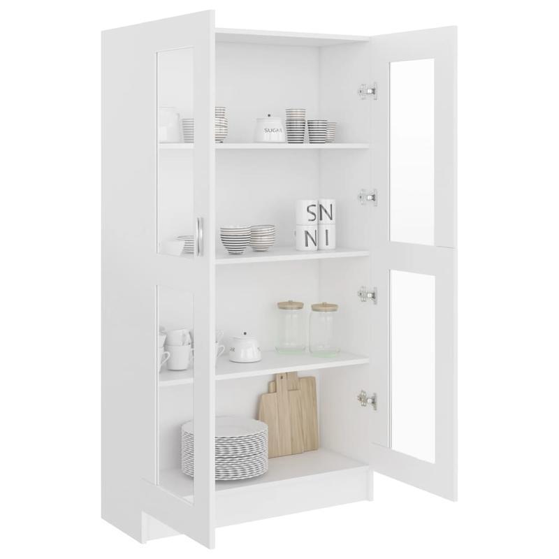 Vitrinekast – Opbergkast – Displaykast – Bergmeubel – Kast Grijs – Compact 82,5x30,5x115 cm – Modern Design