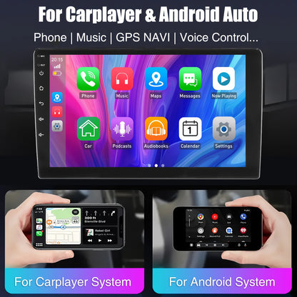 Android Autoradio – Multimedia Speler – Auto Radio – 2 DIN Headunit – Touchscreen Navigatie – 9 Inch HD Display – Draadloze CarPlay & Android Auto – Inclusief Camera en Microfoon