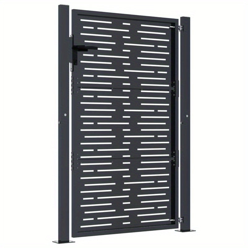 Tuinpoort – Hekpoort – Tuindeur – Schuttingdeur – Metalen Poort – Duurzaam Metaal – 104x155 cm – Antraciet Afwerking