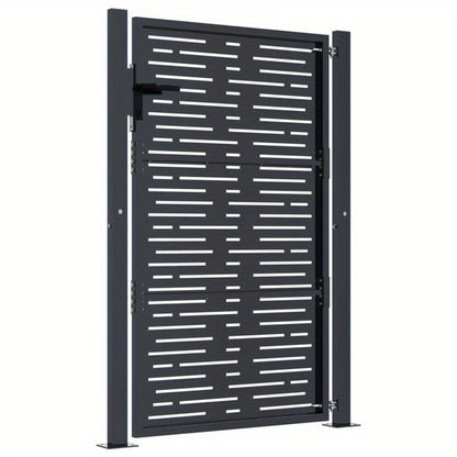 Tuinpoort – Hekpoort – Tuindeur – Schuttingdeur – Metalen Poort – Duurzaam Metaal – 104x155 cm – Antraciet Afwerking