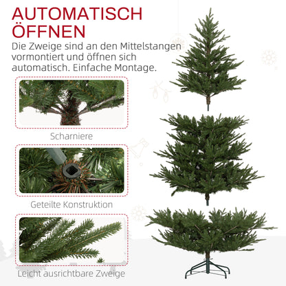 Kerstboom Kunstkerstboom Kunstboom Nepboom Dennenboom – 183 cm Hoog – Brandvertragend Kunststof – Snelle Montage Met Metalen Standaard