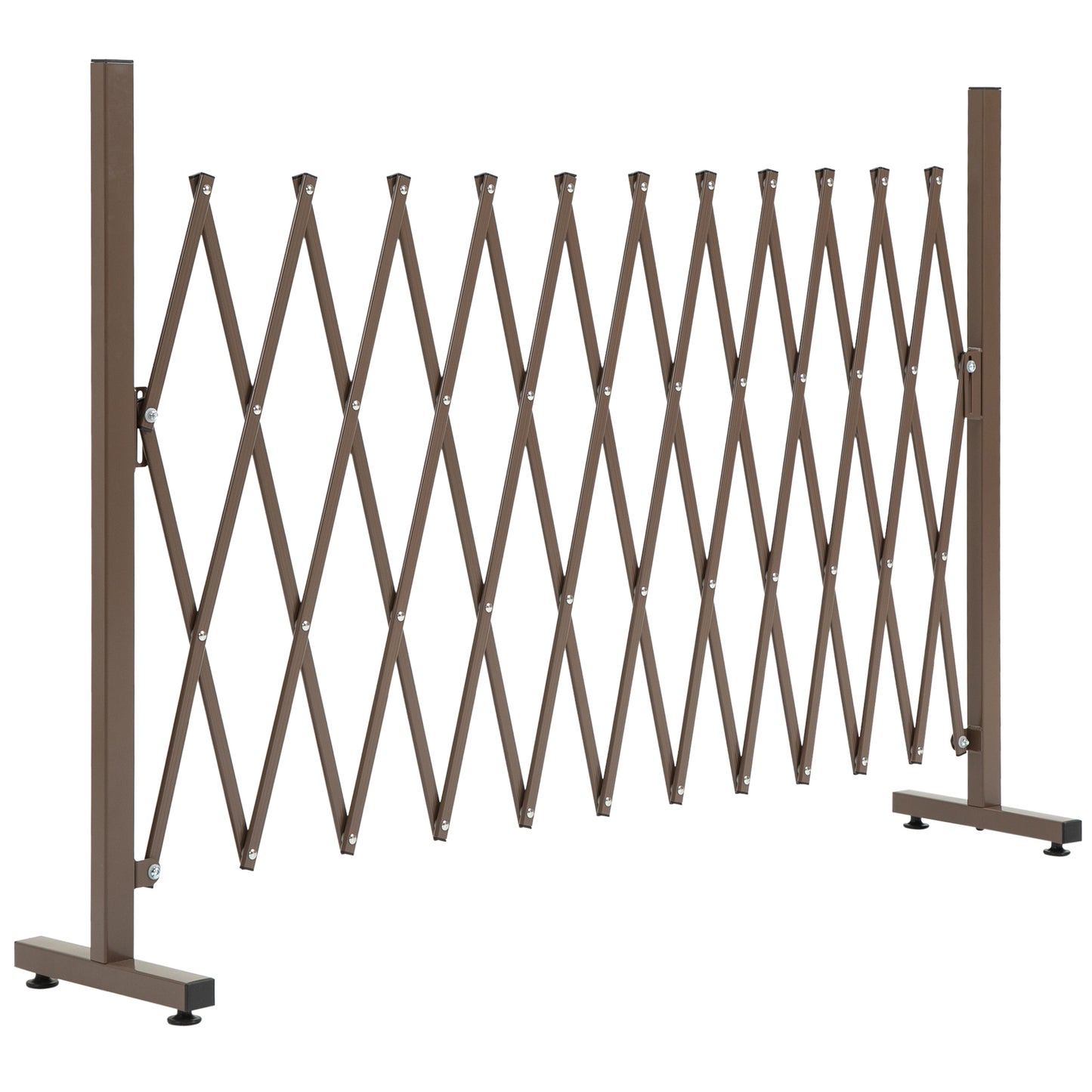 Veiligheidshekje – Veiligheidsbarrière – Traphekje – Kinderhek – Dierhekje – Uitschuifbaar Tot 300 cm – Aluminium Metaal Chocoladekleur