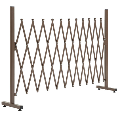 Veiligheidshekje – Veiligheidsbarrière – Traphekje – Kinderhek – Dierhekje – Uitschuifbaar Tot 300 cm – Aluminium Metaal Chocoladekleur