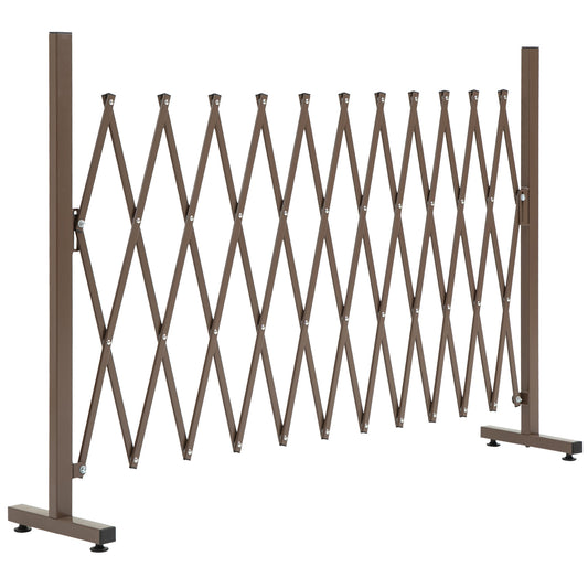 Veiligheidshekje – Veiligheidsbarrière – Traphekje – Kinderhek – Dierhekje – Uitschuifbaar Tot 300 cm – Aluminium Metaal Chocoladekleur