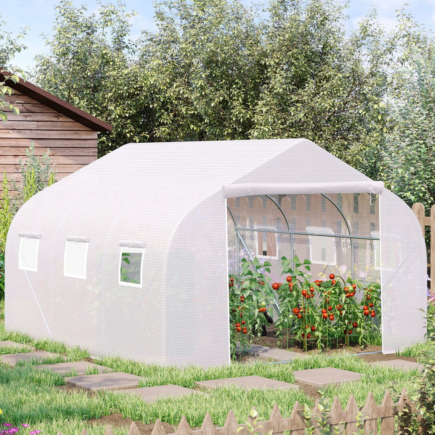 Kas – Tuinkas – Broeikas – Kweekkas – Serre – Groot 10,5 m² – Gegalvaniseerd Stalen Frame