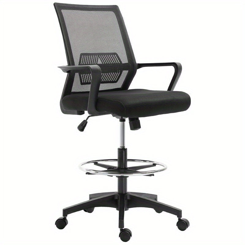 Bureaustoel – Ergonomische Stoel – Office Chair – Computerstoel – Bureaustoelen – Verstelbare Hoogte – Voetsteun & Lendensteun – Stevige 5-Wiel Basis