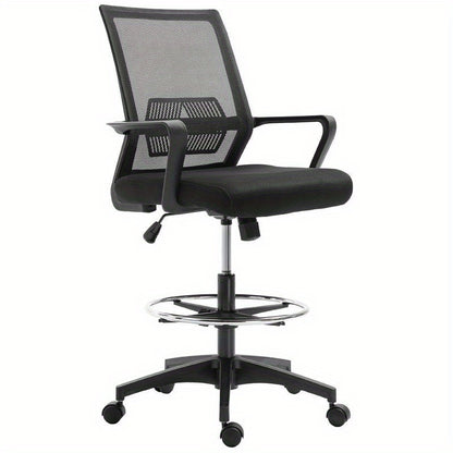 Bureaustoel – Ergonomische Stoel – Office Chair – Computerstoel – Bureaustoelen – Verstelbare Hoogte – Voetsteun & Lendensteun – Stevige 5-Wiel Basis