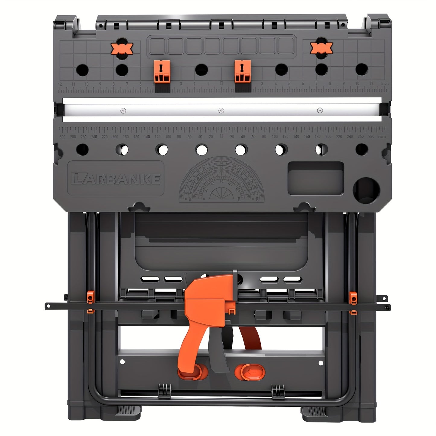 2-in-1 Folding Workbench, Waterproof Portable Folding Work Table, 78.74cm W X 63.5cm D X 81.28cm H Workbench, Height-Adjustable Work Table With 4 Woodworking Clamps, 4 Connecting Blocks, 2 Limit Blocks