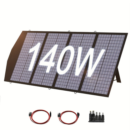 Zonnepaneel – Solar Panel – Opvouwbaar Paneel – Draagbaar Zonnepaneel – Camping Zonnepaneel – 140W Vermogen – 22% Hoog Rendement
