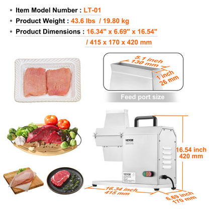 Elektrische Vleesvermalser – Vleesmolen – Vleesmalser – Vleesmepper – Malser – Roestvrij Staal – 450W Krachtige Motor – Inclusief Vleestang & Reinigingsborstel