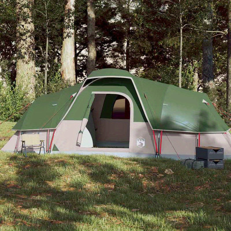 Koepeltent – Dometent – Familie Tent – Camping Tent – Groene Tent – 11 Personen – Waterdicht Polyester – Stevig TPU Frame