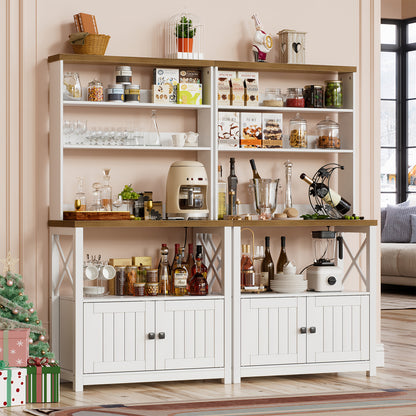 Keukenkast – Opbergkast – Buffetkast – Keukenonderkast – Keukenrek – Wit – 160x81x37 cm – Duurzaam Hout