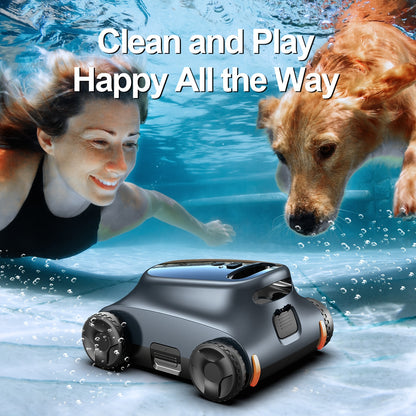 Zwembadrobot – Zwembadstofzuiger – Zwembadreiniger – Pool Cleaner – Automatische Zwembadreiniger – 45.000 Pa Zuigkracht – 180W Borstelloze Motor – 180 Min Accuduur – Geschikt Voor Boven- En Inbouwzwembaden