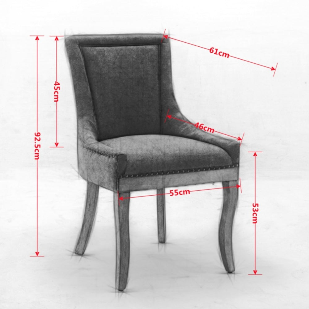Eetkamerstoel – Stoel – Dining Chair – Side Chair – Beige Stoel – Dik Gevoerd – Houten Poten