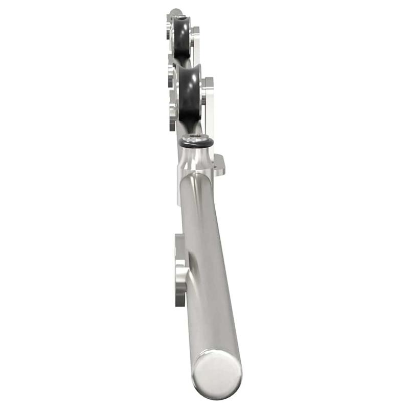 Sliding door fitting set 200cm stainless steel Silvery