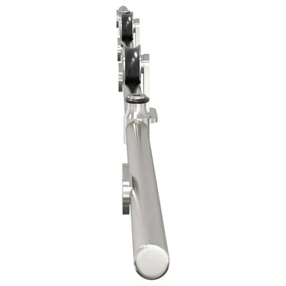 Sliding door fitting set 200cm stainless steel Silvery