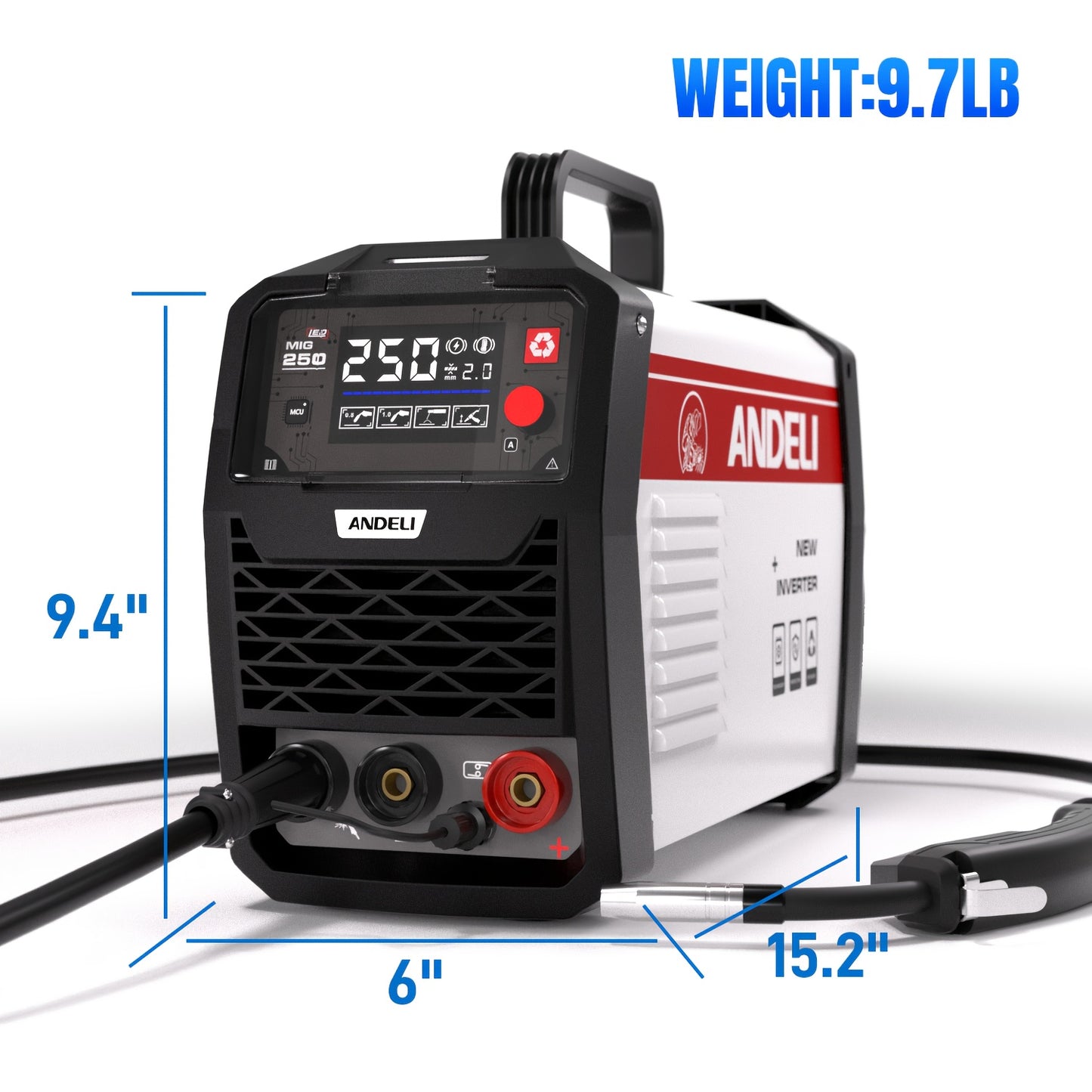 Lasapparaat – Mig lasmachine – Elektrode lasmachine – Tig lasmachine – Gasloos lassen – 3-in-1 multifunctioneel – LED display – 220V 120A compacte lichte lasmachine