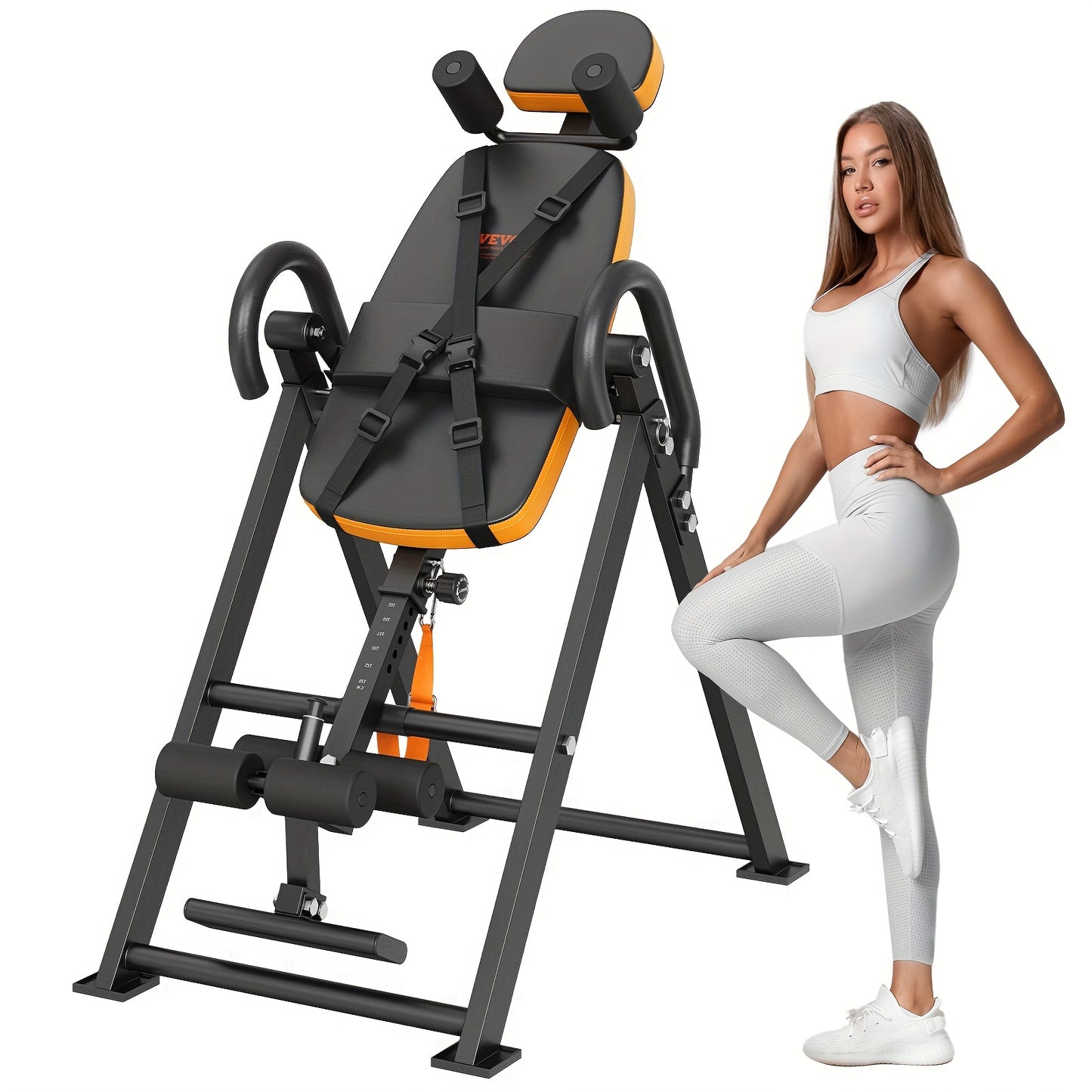 Invertietafel – Inversietafel – Zwaartekrachttrainer – Omkeertafel – Rugstretcher – Vouwbaar Design – Verstelbare Riemen – Stevig IJzeren Frame