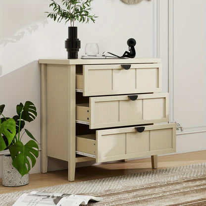 Ladekastje – 3-laden kastje – Opbergkast – Bureaukast – Zijkast – Naturel Kleur – Compact 80×40×8 cm – Duurzaam en Stijlvol Design