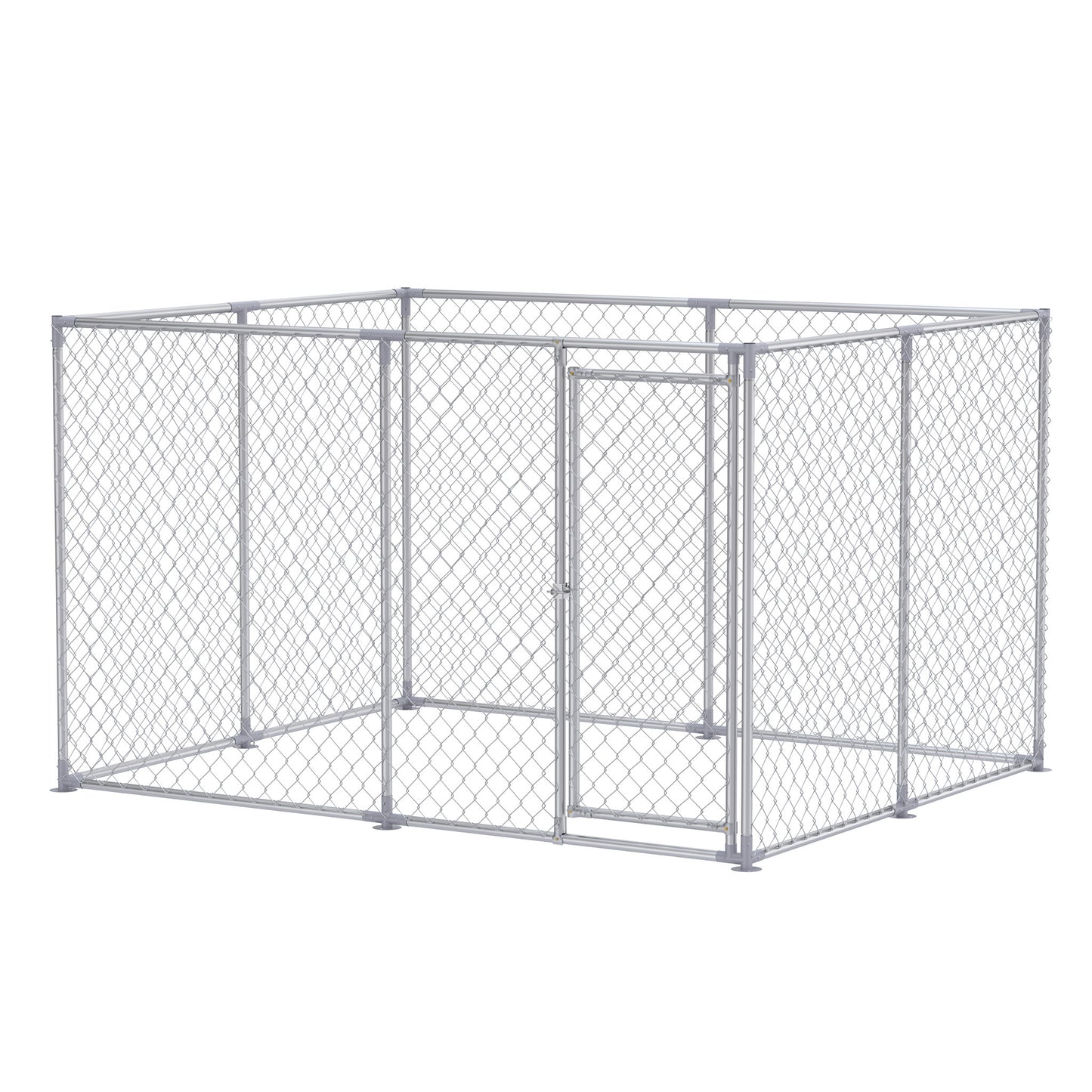 Hondenren – Hondenkooi – Hondenkennel – Hondenhok – Dierenren – 250x200x150 cm – Verzinkt Staal – Veilig Afsluitbare Deur