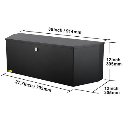 Gereedschapskist Aanhanger – Opbergbox Trailer – Trekstang Kist – Opslagbox Gereedschap – Carbonstaal – Slot Met Sleutels – 91 x 30 x 30 cm – Weerbestendig