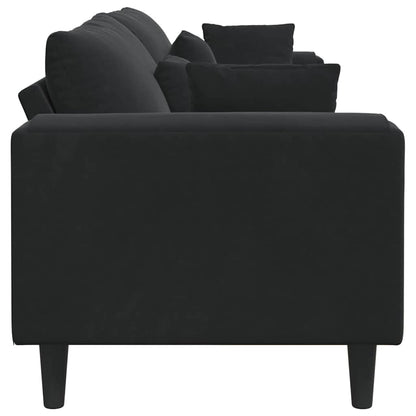 Velvet Bank – Fluwelen Sofa – Zitbank – Loungebank – Slaapbank – Zacht Fluweel – Stevig Houten Frame – Turquoise Zonder Ottoman