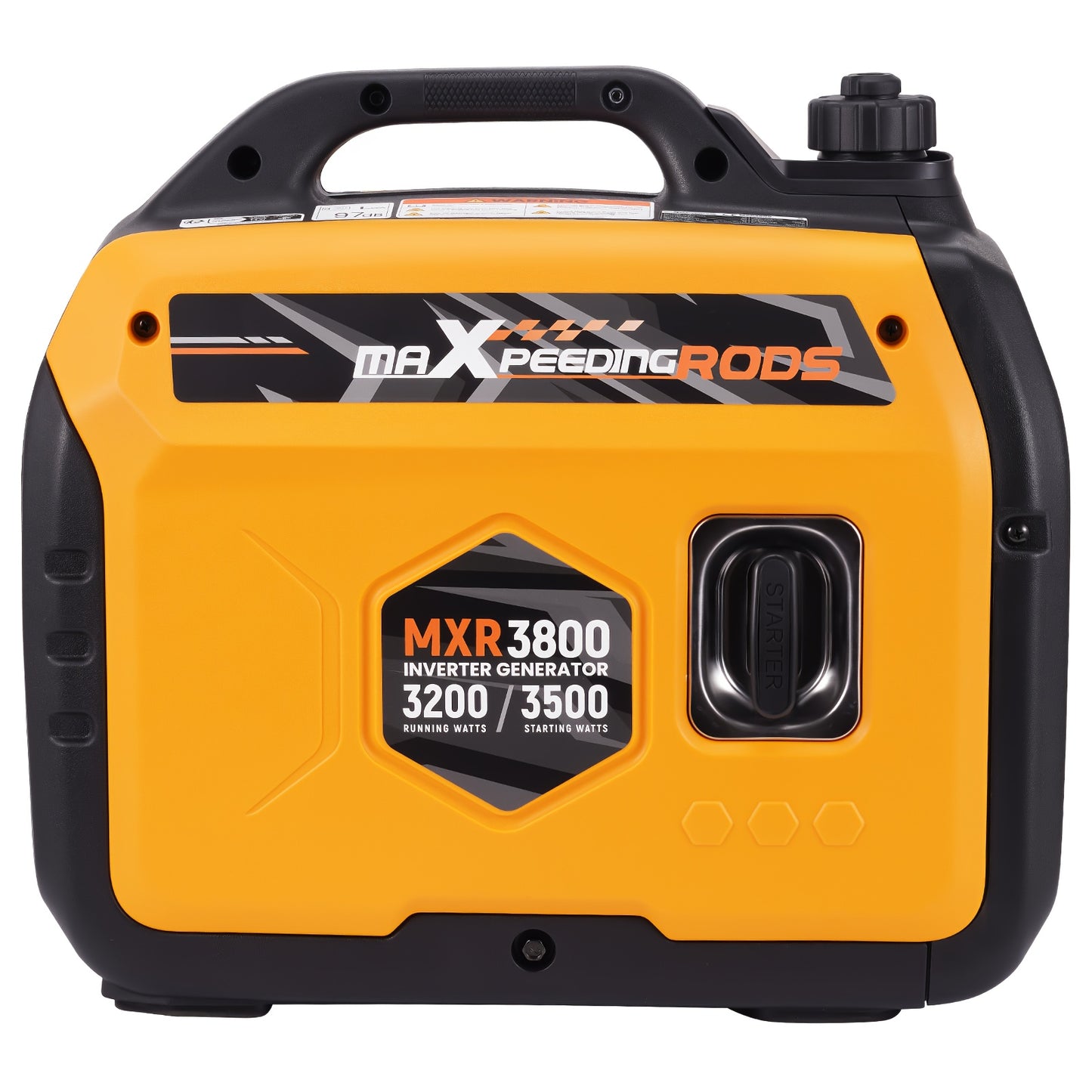 Benzinegenerator – Draagbare Generator – Stille Stroomvoorziening – Inverter Generator – Noodstroom – 3200W Continu Vermogen – 58dB Laag Geluidsniveau – Oranje