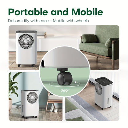 Home Ontvochtiger – Luchtontvochtiger – Vochtbestrijder – Vochtvreter – Air Dehumidifier – 12,5L Dagelijkse Capaciteit – Stil & Automatisch