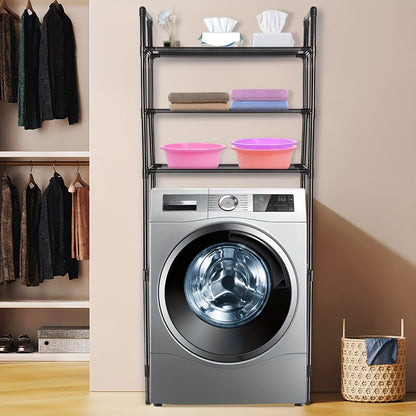 Tall 3-Tier Storage Shelf 50x26x150cm | Space-Saving Floor Organizer with Non-Woven Cover & PP Frame | for Bathroom, Kitchen, Study Room In Apartments, Shelves