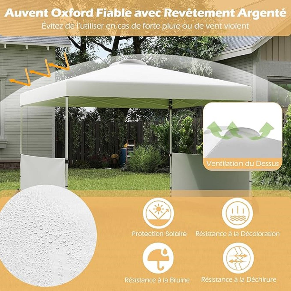 Garden Tunnel – Tuinpaviljoen – Tuinhuisje – Pop-up Tent – Partytent – 3x3 Meter – Verstelbare Hoogtes – Afsluitbare Zijwanden
