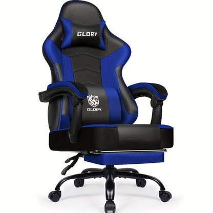 Gaming Stoel – Gamestoel – Gaming Chair – Game Stoel – Bureaustoel – Ergonomisch Ontwerp – Verstelbare Voetsteun & Lendenkussen